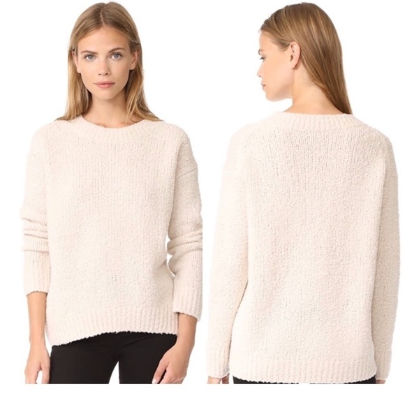 Vince Merino Wool Nubby Knit Sweater in Milk Sz L - Picture 2 of 10